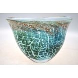 Nick Orsler - studio cased oval glass bowl, signed to base and 'Blown 2007',