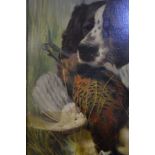 Arthur Wardle (1864-1949) - Spaniel carrying dead pheasant, oil on canvas,