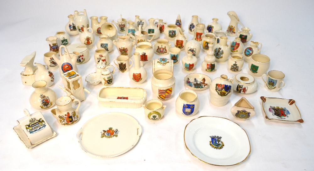 A collection of approximately 62 crested wares, including designs by W.H. - Image 2 of 13