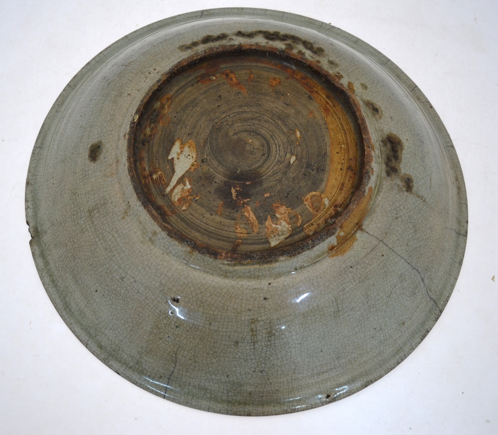 A Swatow, or other Chinese provincial large circular dish, decorated in black, - Image 6 of 8