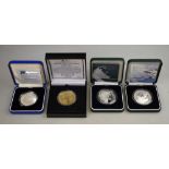 Two boxed silver proof Britannia Two Pound coins 2006/7,