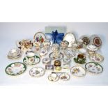 A quantity of Dresden and other ceramics including: a Crown Staffordshire,