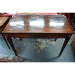 A George II crossbanded figured mahogany side table,