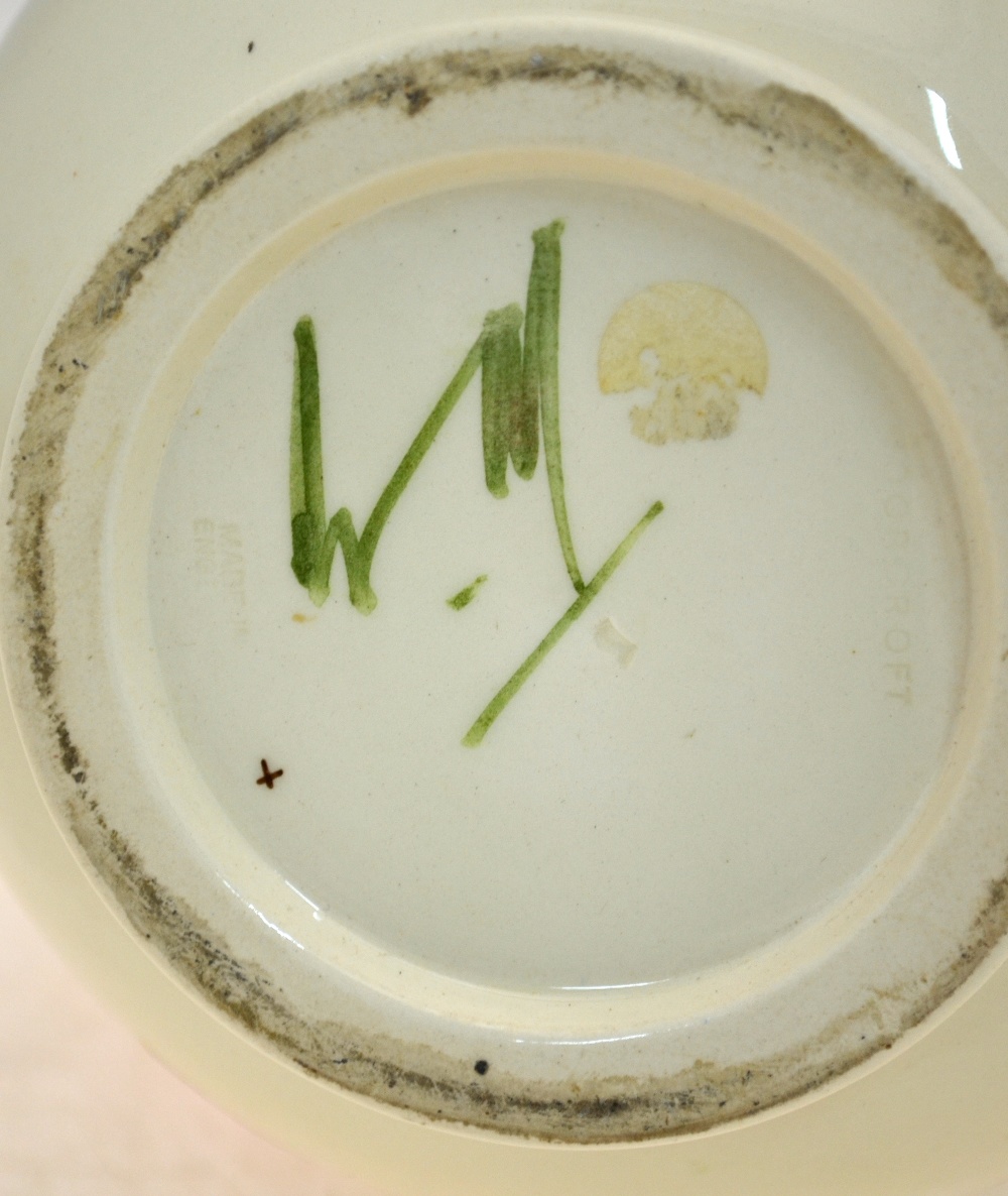 A Moorcroft vase decorated with the Hibiscus pattern on a cream ground, - Image 5 of 5