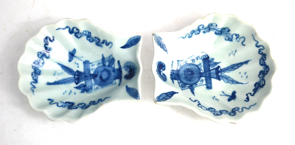 A pair of blue and white,