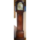 Jono Donson, Grays Inn, London, a George III flame mahogany longcase clock,