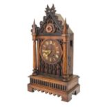 A late 19th century Black Forest two train cuckoo mantel clock,