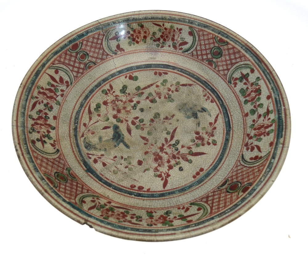 A Swatow, or other Chinese provincial large circular dish, decorated in black, - Image 2 of 8