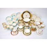 Brown Westhead Moore, c. 1870's decorative cups and saucers including patt.