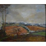 French school - Autumnal landscape, oil on board, 44 x 54.