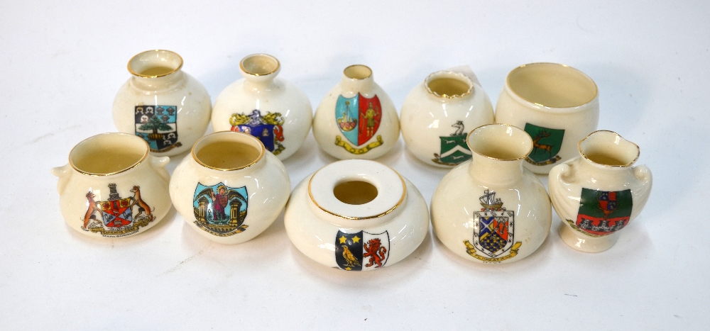 A collection of approximately 62 crested wares, including designs by W.H. - Image 7 of 13