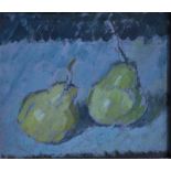 Manner of Cezanne - Still life study with pears, oil on card,