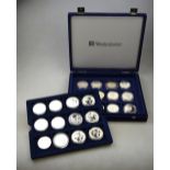 Fourteen fine silver Britannia £2 coins, to/w five silver proof £5,