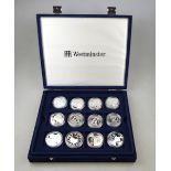 A set of twenty-four silver proof 2010 Olympic Games Commemorative £5 coins, each approx.