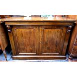 A Victorian rosewood side cabinet,