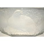 Lalique, France, 'Perdrix' pattern octagonal bowl moulded with partridge, 29.4 cm dia.