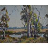 Donald F Campbell - A pair of Australian landscapes - 'Billabong Creek, Boonoke,