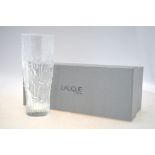 Lalique France vase, 'Elfes' pattern c/w box, 19.5 cm h.