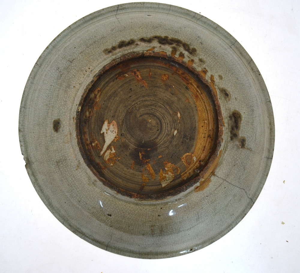 A Swatow, or other Chinese provincial large circular dish, decorated in black, - Image 7 of 8