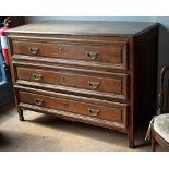 An unusual Regency period satinwood edged rosewood sofa table, probably colonial India,