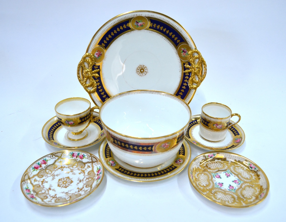 Brown Westhead Moore, c. 1870's decorative cups and saucers including patt. - Image 5 of 6