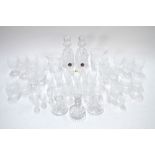 A Waterford Crystal suite of drinking glasses, Colleen pattern, comprising: Eight red wine ,