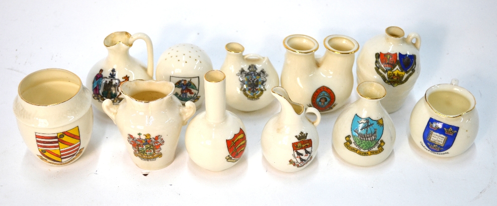 A collection of approximately 62 crested wares, including designs by W.H. - Image 9 of 13