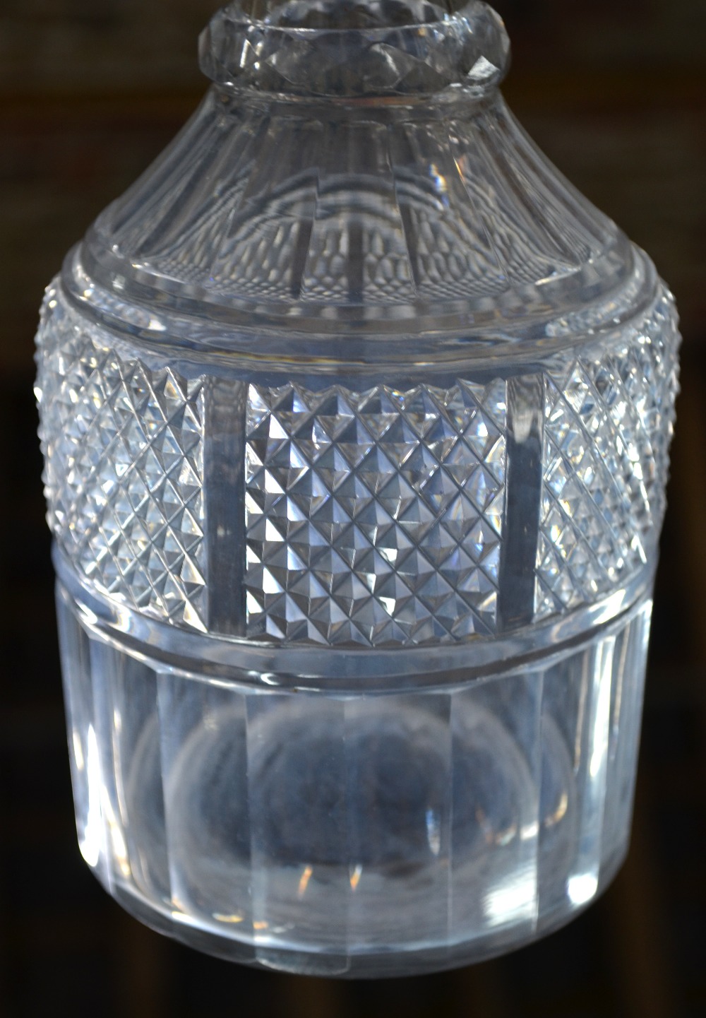 A pair of Georgian cut glass decanters; - Image 5 of 5