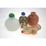 Four Chinese snuff bottles,