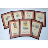 Seven framed and glazed prints after Fougasse (Cyril Kenneth Bird),