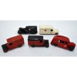 Unboxed vintage Dinky Toy vehicles; Royal Mail van 34G (2); RN Ambulance 30F;