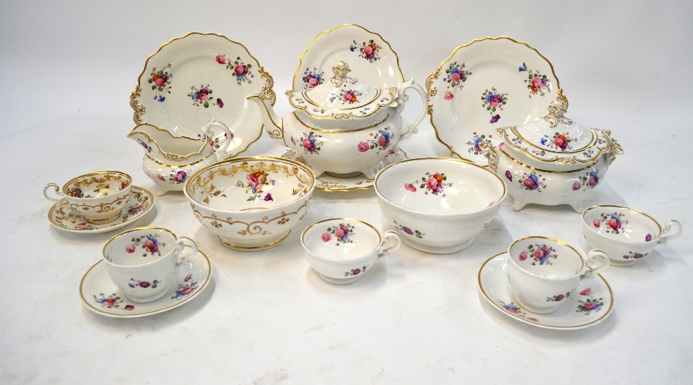 A Ridgway part tea service decorated with polychrome floral sprays and sprigs with gilt moulded - Image 3 of 8