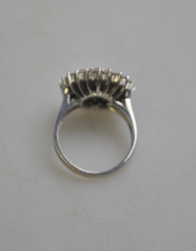 A diamond set large ballerina-style cluster ring, - Image 2 of 2