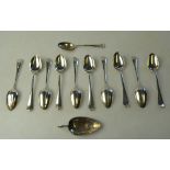 A set of ten Hanoverian rat-tail teaspoons,