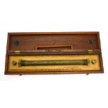 A brass-mounted boxwood rolling ruler, by W Harlington Ltd, London,