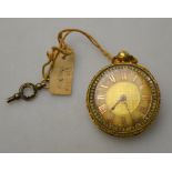 A George IV 18ct gold pocket watch, un-named verge movement no 2353,