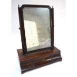 A 19th century mahogany platform toilet mirror,