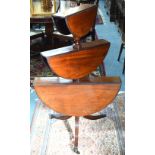 A Victorian graduated three tier drop leaf dumb waiter,