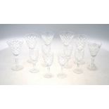 Waterford Crystal Tyrone Adare pattern drinking glasses - four red,