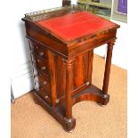 A Victorian rosewood davenport,