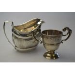 A George III engraved silver milk jug, London 1804, 4.