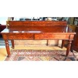 A George III flame mahogany serving sideboard,