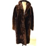 A beaver lamb fur coat, 52 cm across che