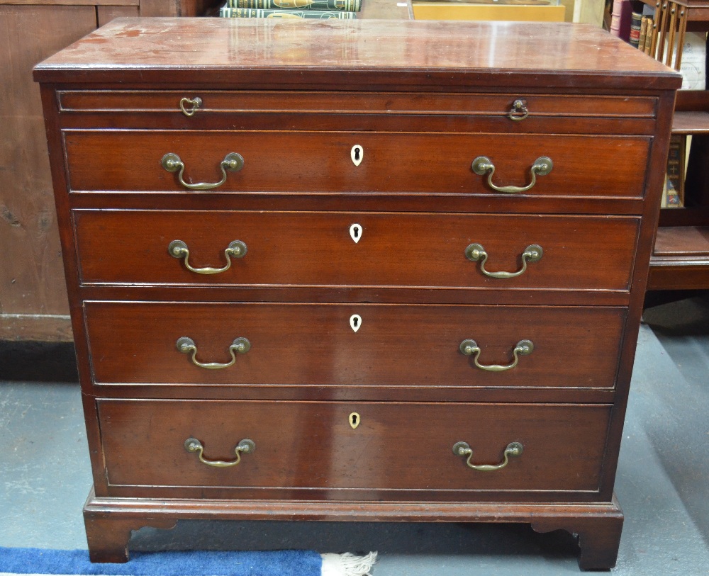 A George III mahogany chest of four long