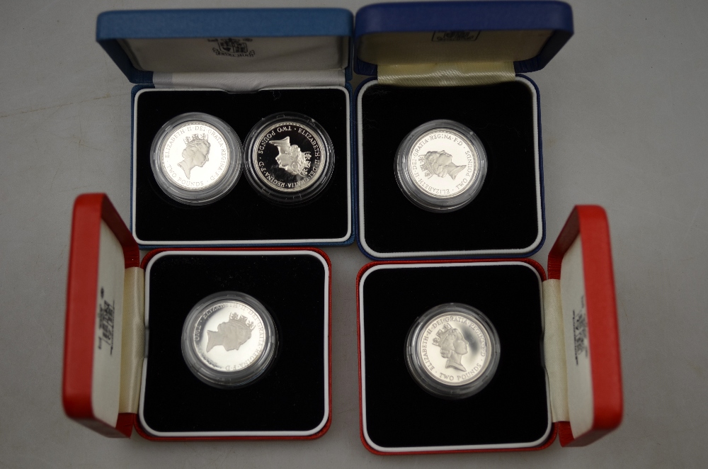 Two boxed silver proof Piedfort £2 comme - Image 2 of 4