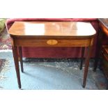 A Regency/Victorian mahogany fold over t