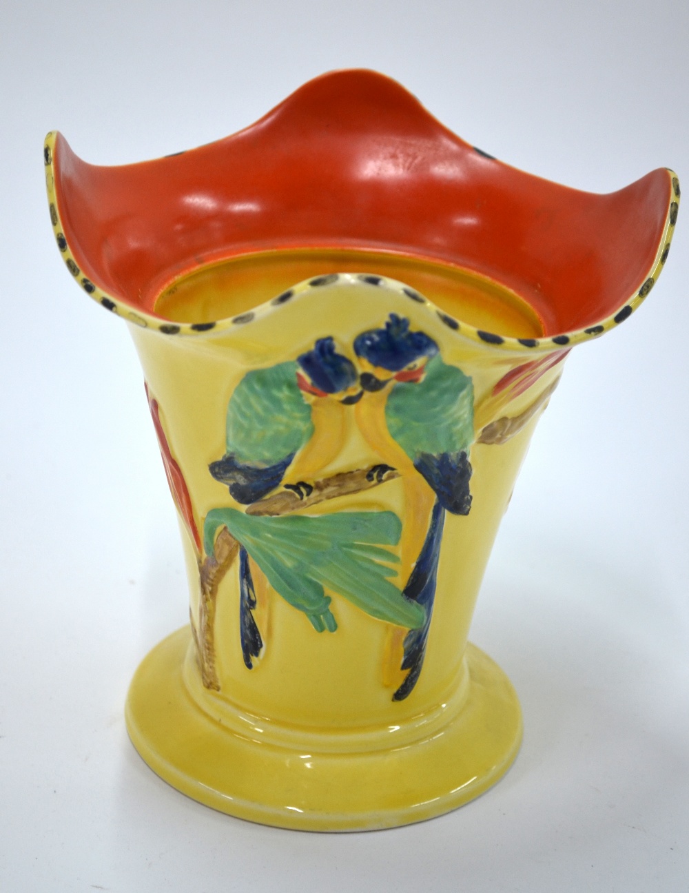 A Burleigh vase decorated with two love