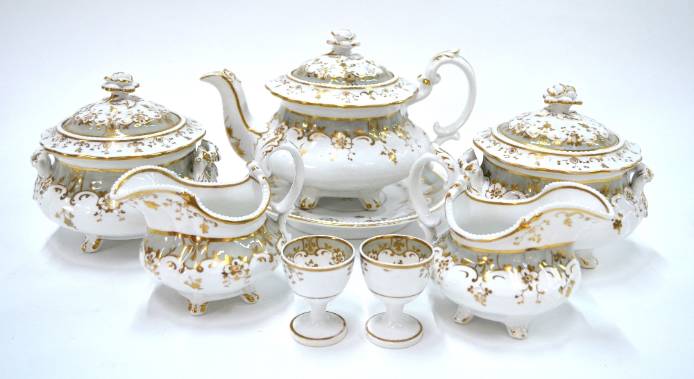 Ridgway part tea wares, grey and gilt de - Image 4 of 5