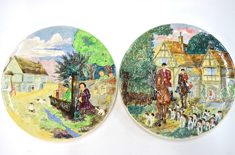 Two Burleigh ware circular plaques: one