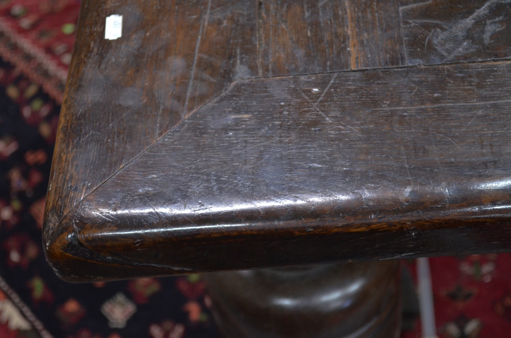 A substantial jointed oak refectory tabl - Image 4 of 9